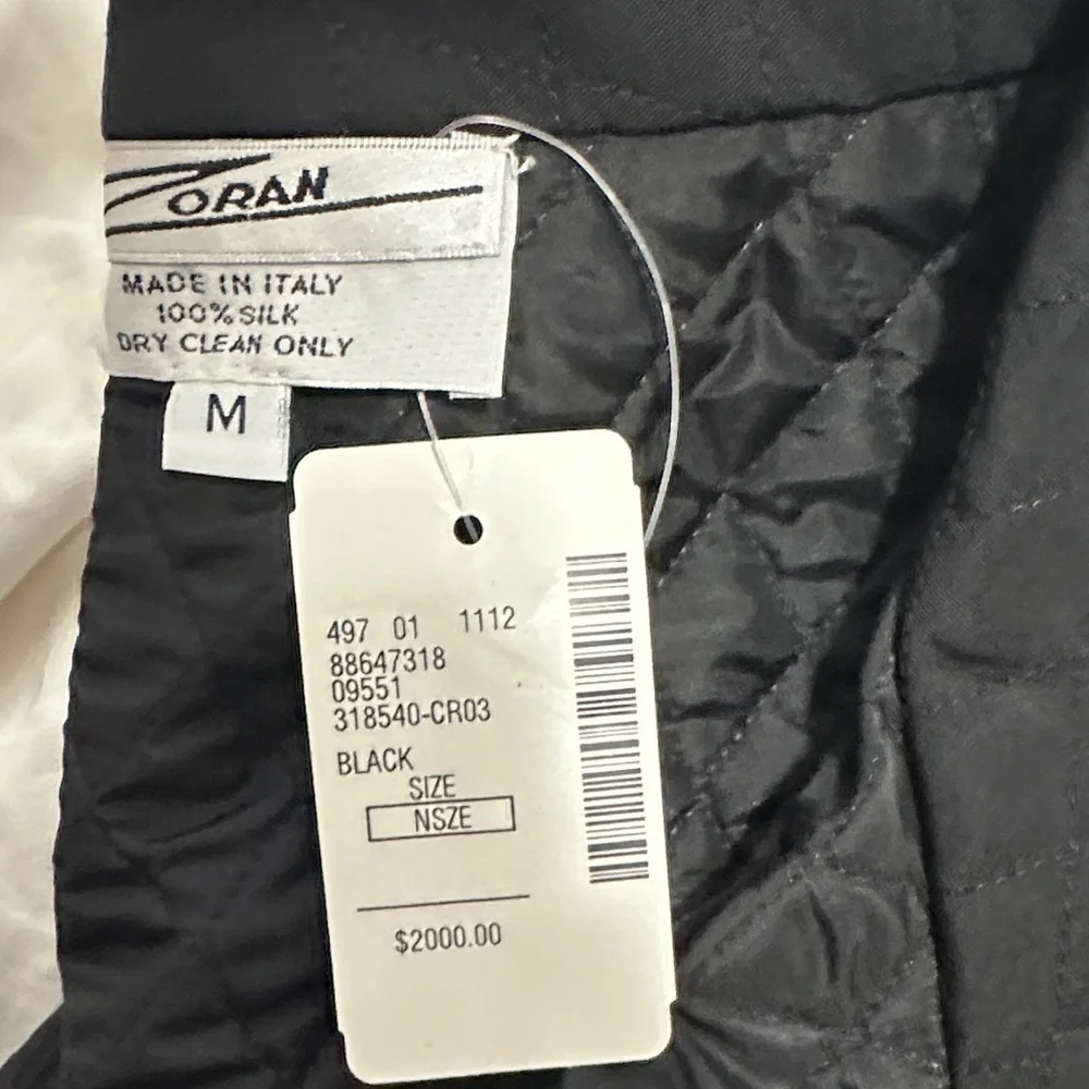 Zoran Black Quilted Pea Coat - Picture 6 of 6